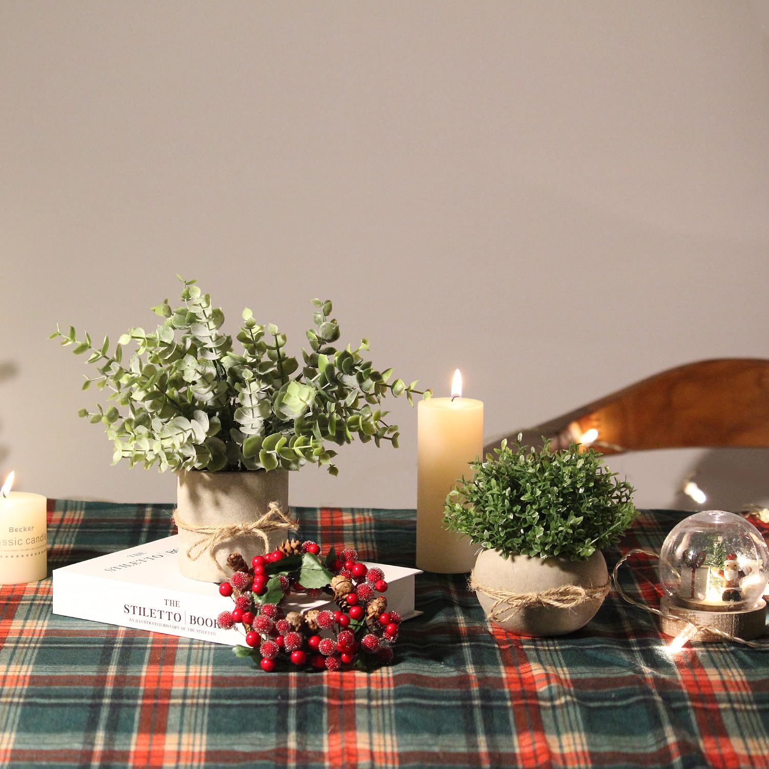 PENGYEE compact artificial plants for kitchen counters create instant greenery