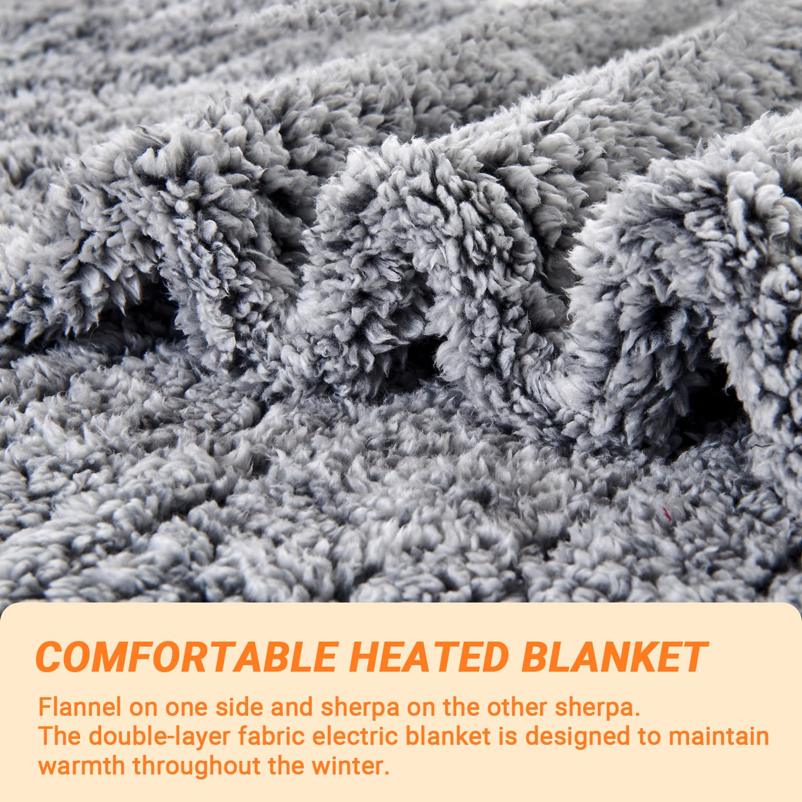 Pengzhu Technology heated blanket eight-hour auto-off feature in action