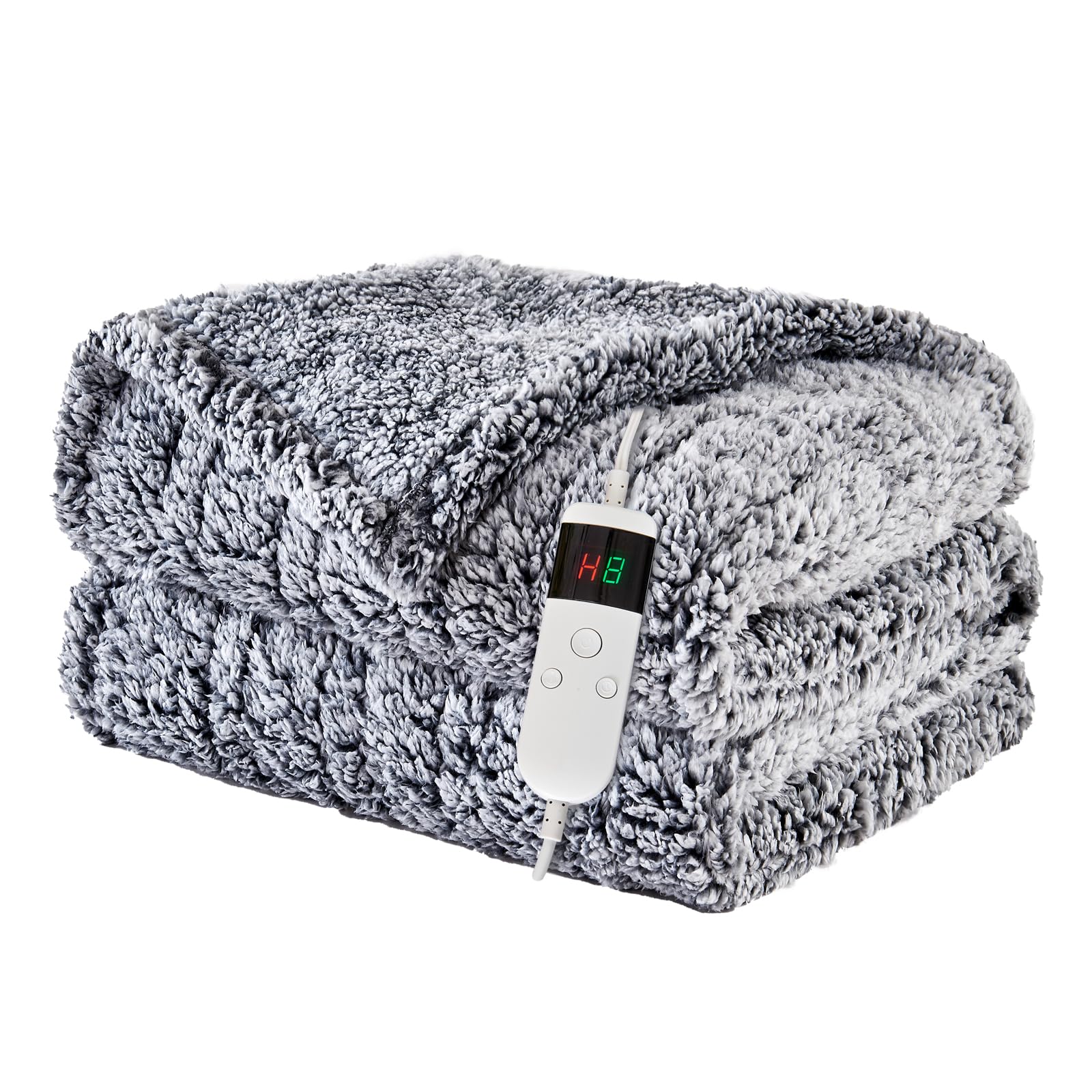 Pengzhu Technology heated blanket soft-sherpa close-up for ultra-soft warmth