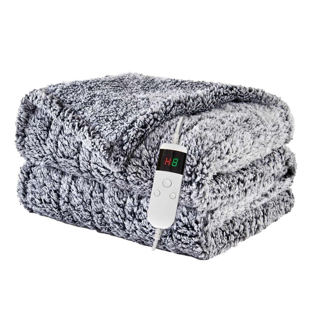 Pengzhu Technology heated blanket soft-sherpa close-up for ultra-soft warmth