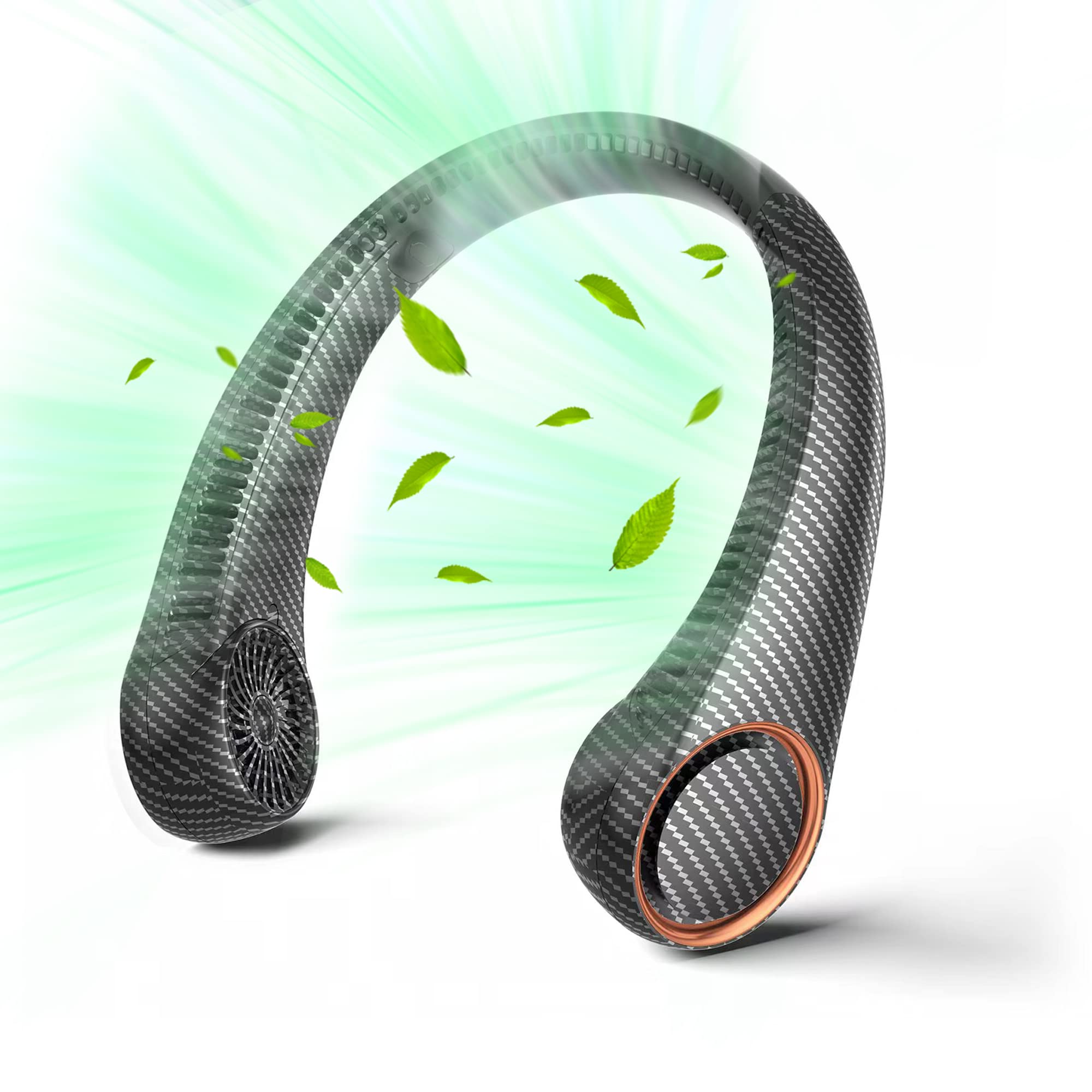 Penkou bladeless 360 airoutlet neck fan offers omnidirectional cooling on the go.
