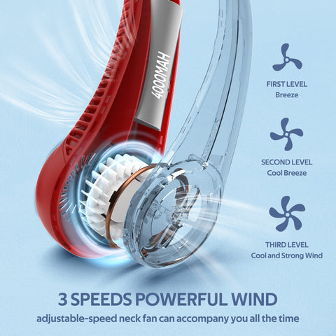Penkou bladeless, quiet, wearables-friendly fan for peaceful use at home or work.