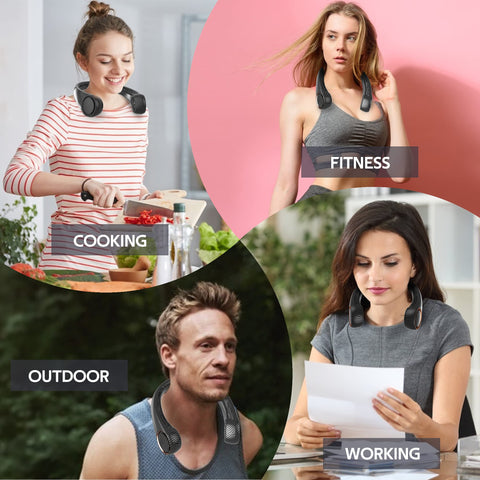 Penkou portable neck fan suits outdoor and indoor use.