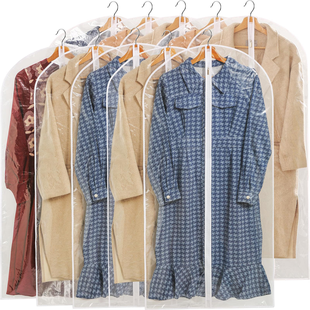 Perber all-clear garment bag 24x48 keeps suits visible and protected.