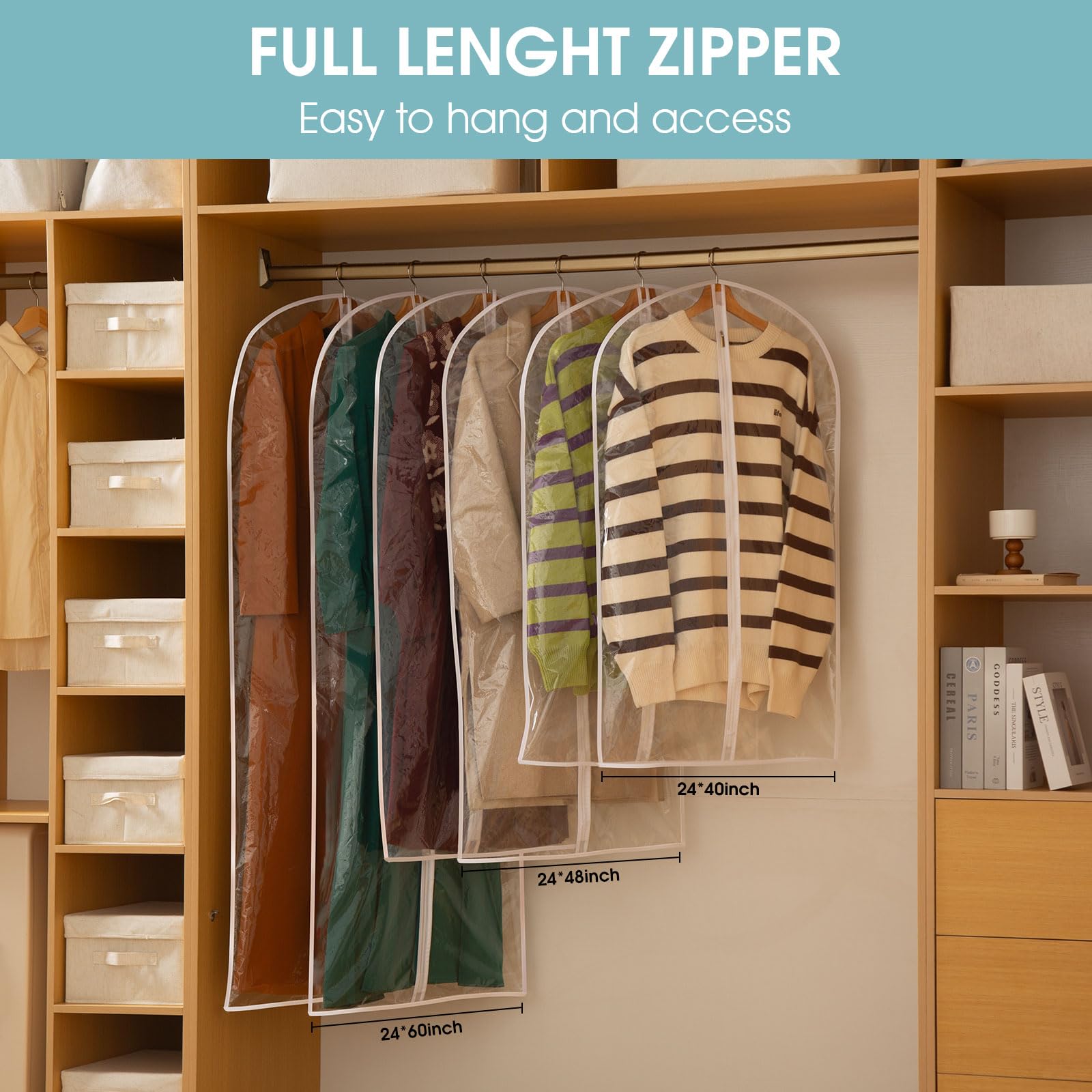Perber hanging bag shows contents at a glance with a secure zipper.