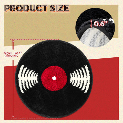 Percozzi microfiber absorbent round rug keeps floors dry after showers.