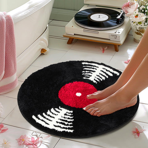 Percozzi washable round tufted bath mat for easy care and lasting softness.