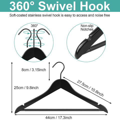 Perfecasa silent hooks reduce closet noise for late-night selections