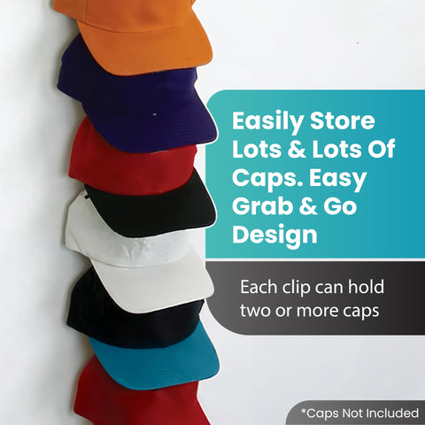 Perfect Curve Cap Rack System 36 wall-mount display in a closet.