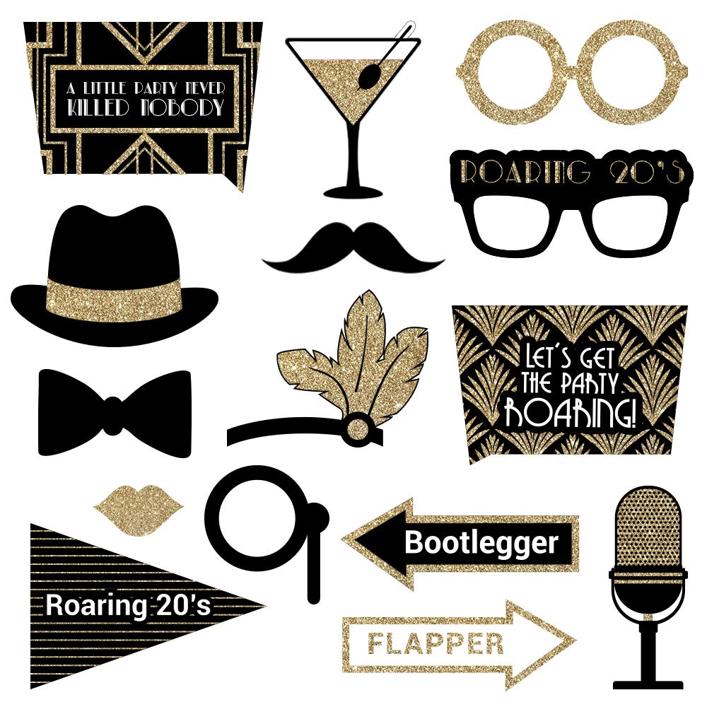 Perfect Occasion thirty props with hats and glasses for versatile party moments.