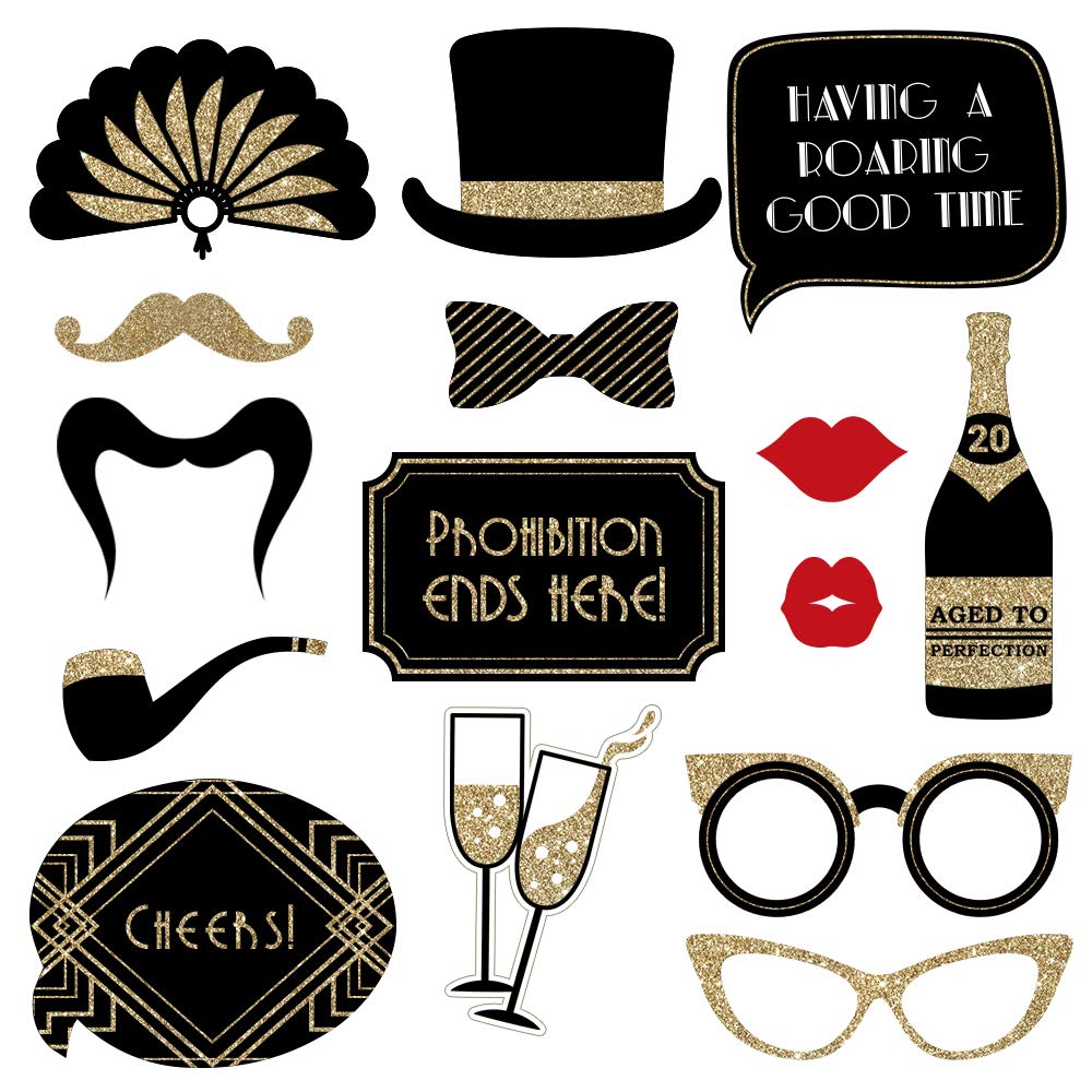 Perfect Occasion real glitter accents props add sparkle to photos.