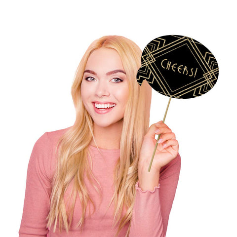 Perfect Occasion prohibition party signs elevate photos with vintage flair.