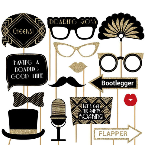 Perfect Occasion roaring 20s prop set boxed, ready for party use.