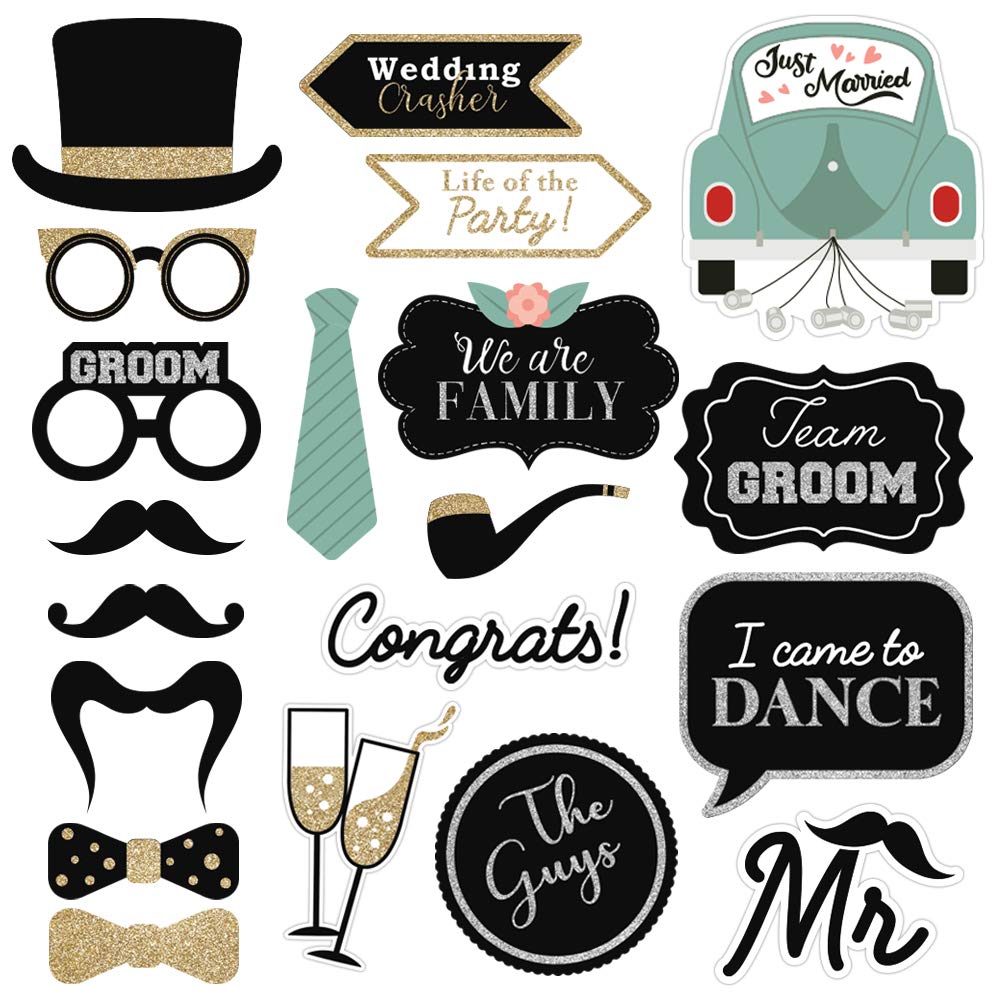 Perfect Occasion silver glitter sign creates glamorous wedding moments.