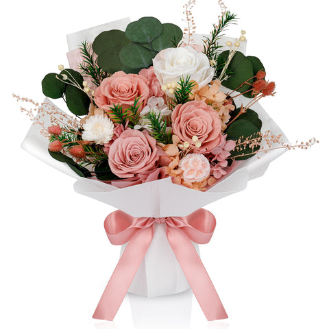 Perfectione Roses 4-Rose Mixed Bouquet with preserved blooms for lasting beauty