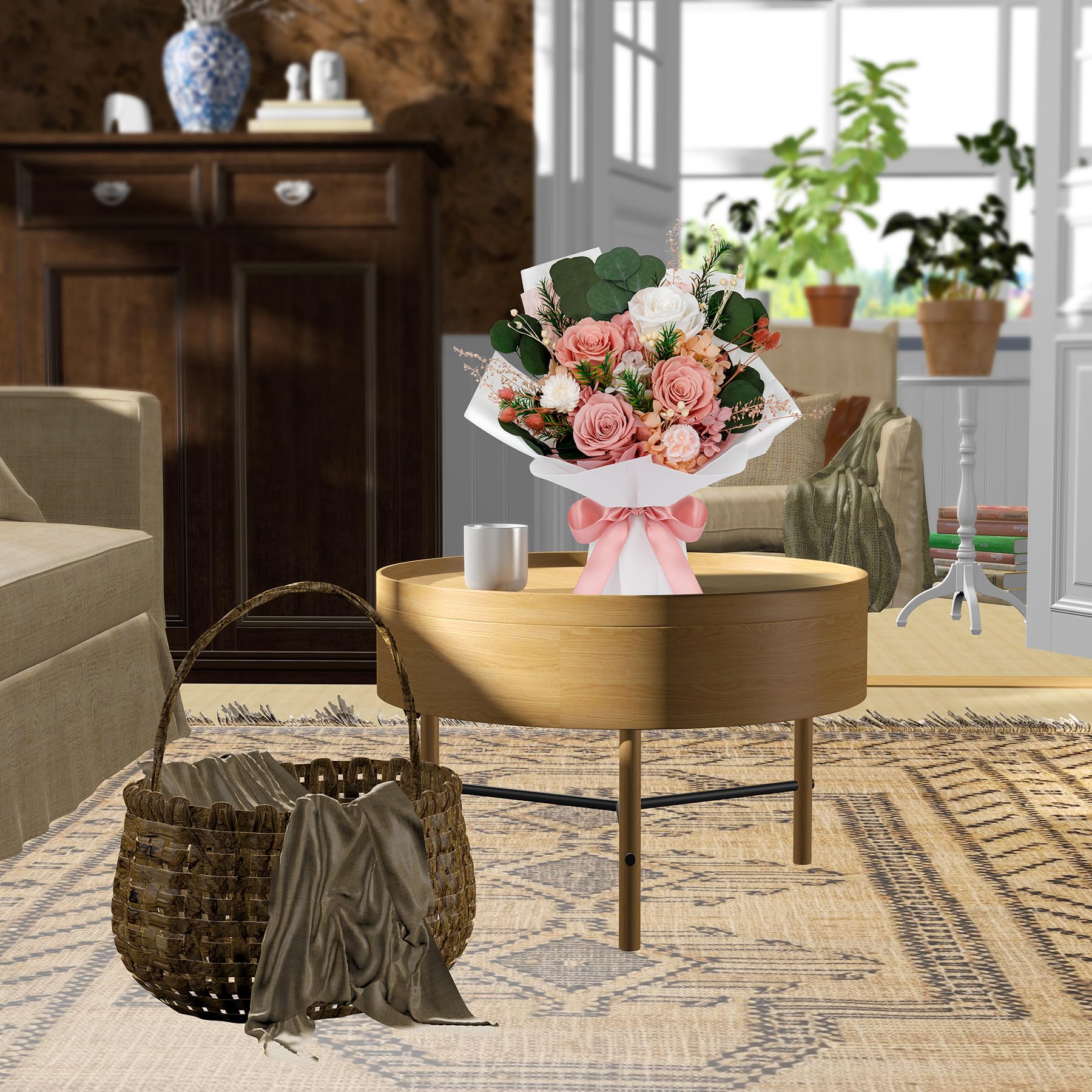 Perfectione Roses home-decor-kitchen-shelf adds natural charm