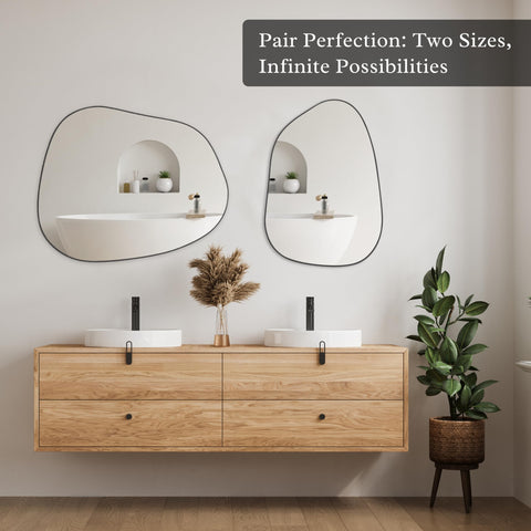 PERFNIQUE 32x24 vanity mirror reflects light and maximizes space