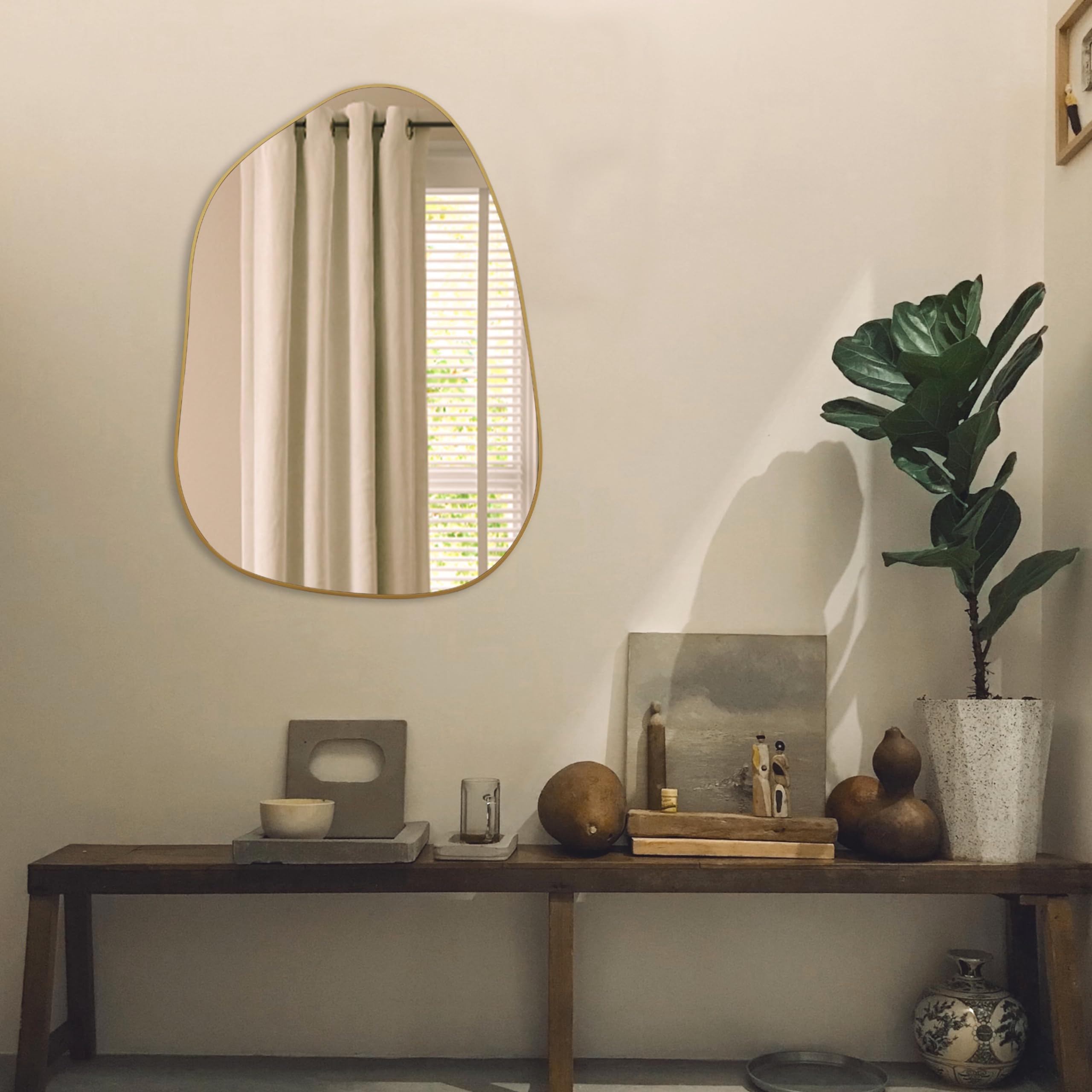 PERFNIQUE room-ready decorative mirror for bedroom, living room, or entryway.