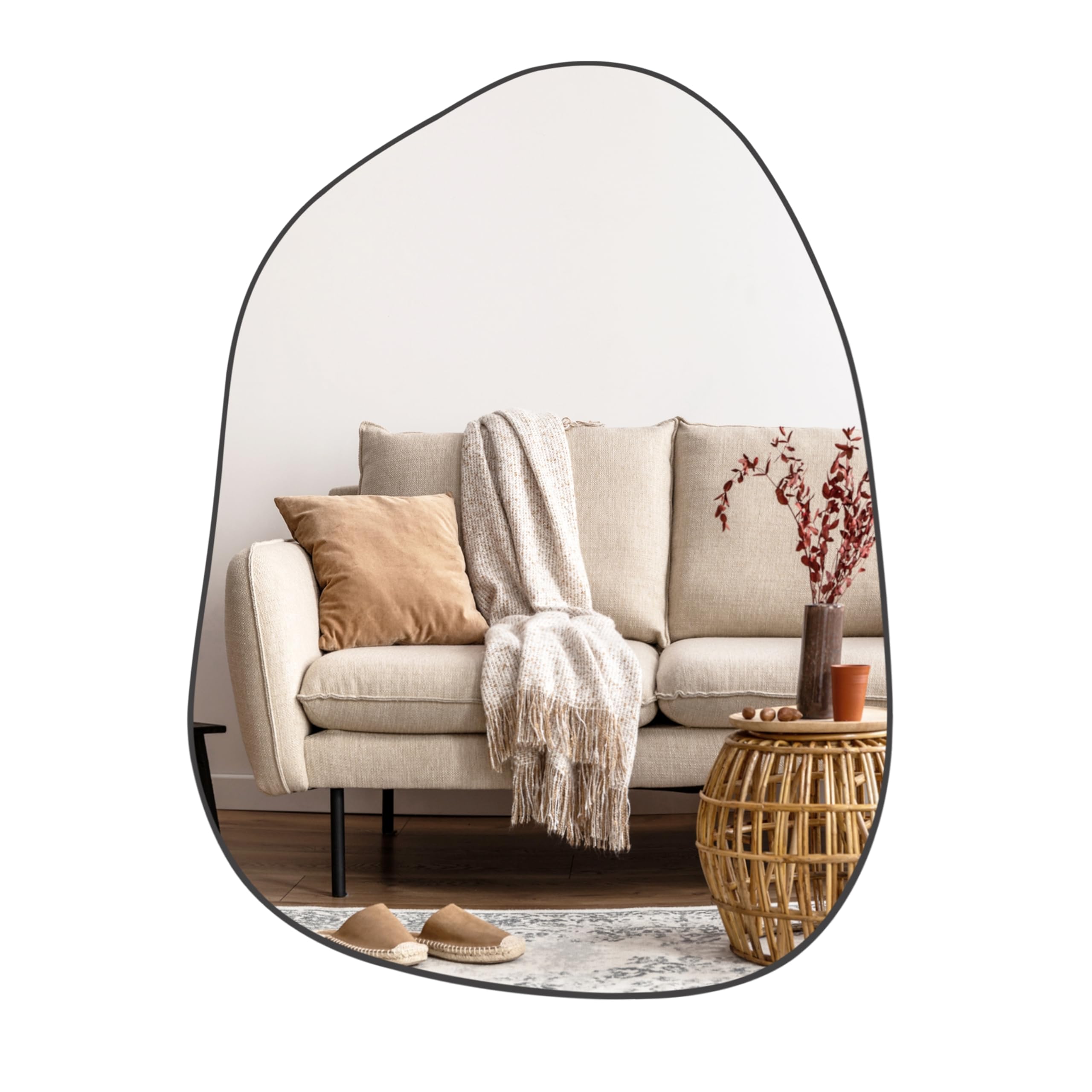 PERFNIQUE decorative wavy mirror adds sophistication to any living space
