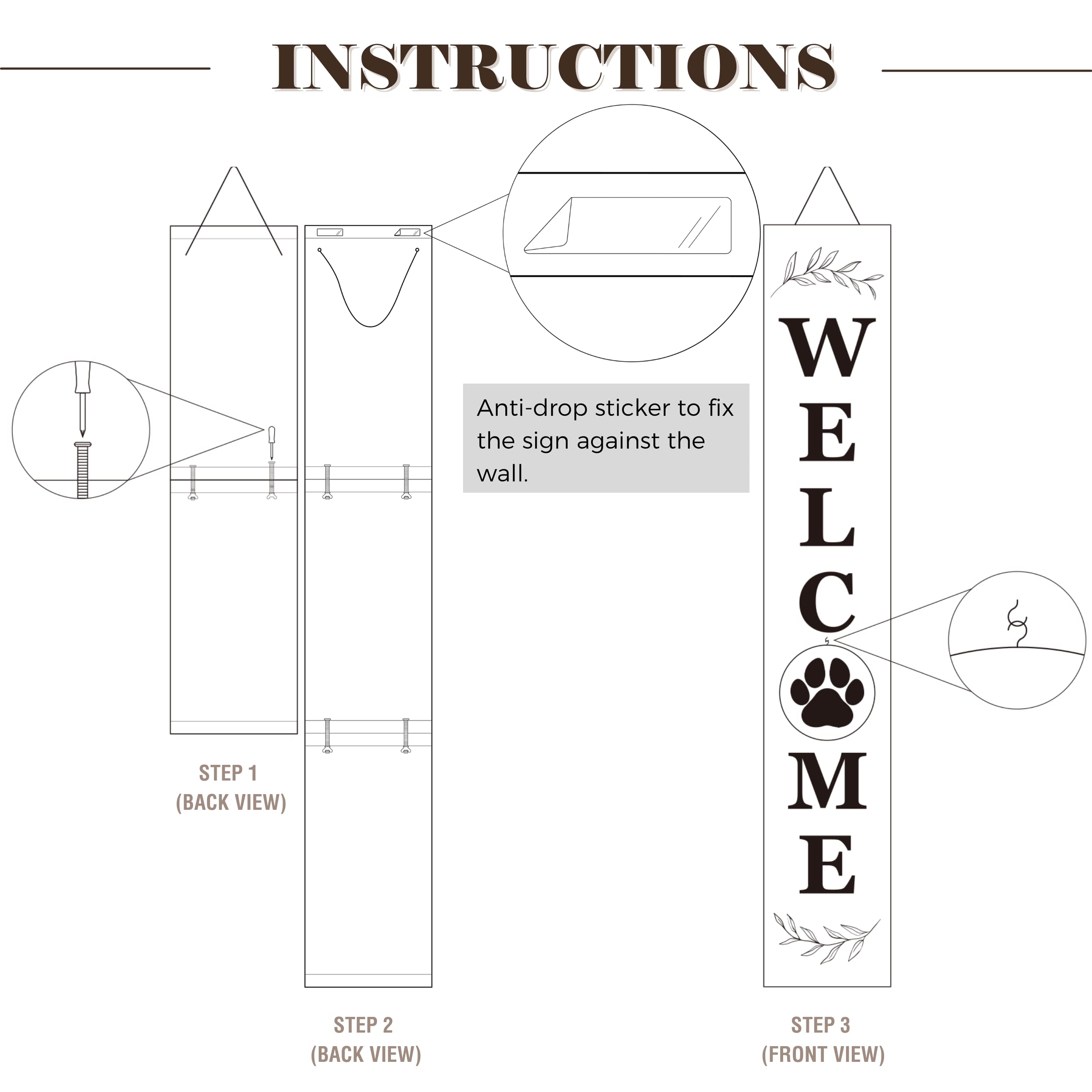 PERFNIQUE versatile leaner or wall-hung setup adapts to any porch or entry.