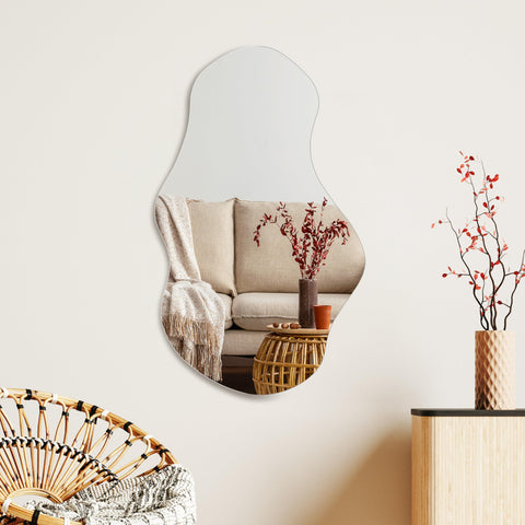 PERFNIQUE modern wall mirror blends with decor while keeping visuals crisp.