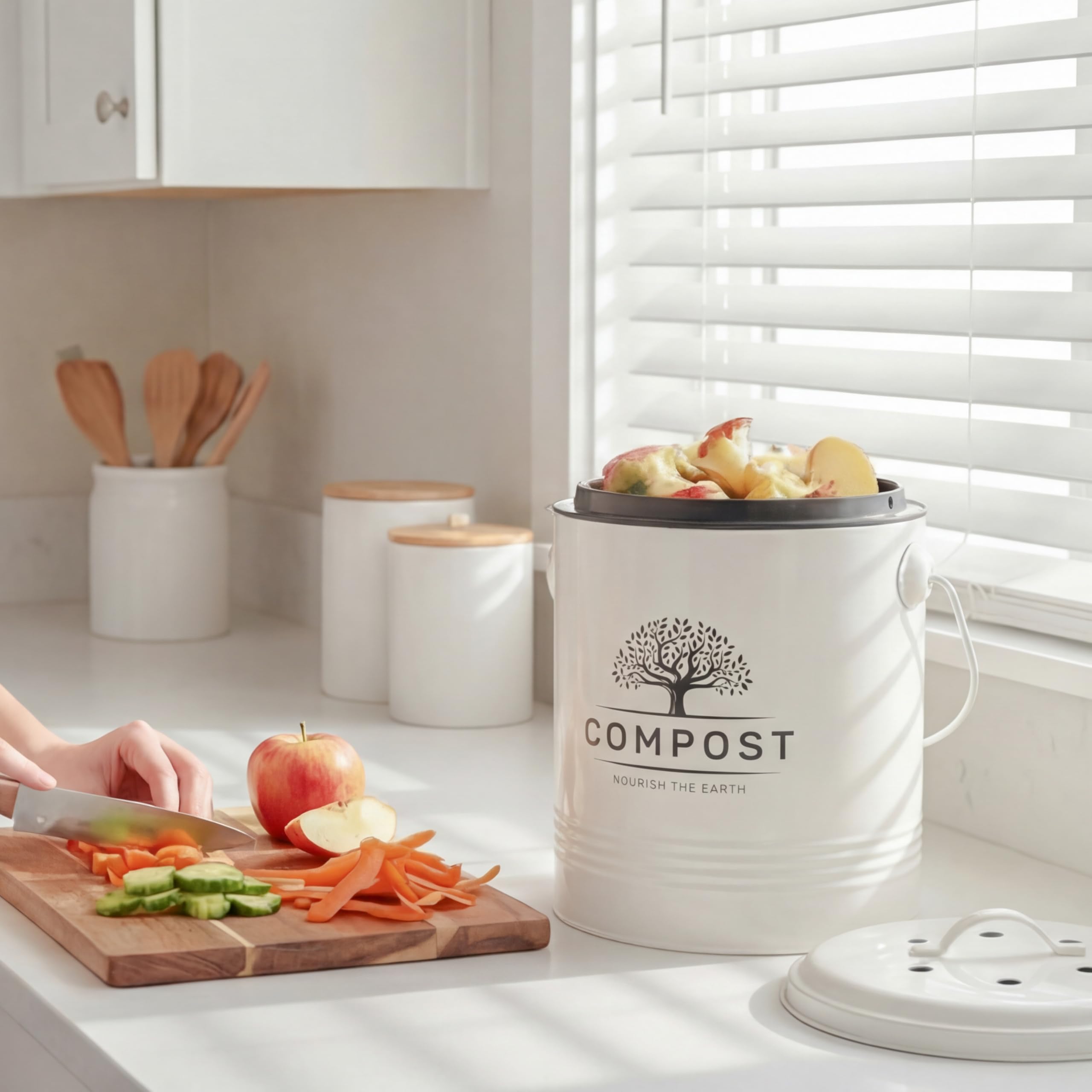 PERFNIQUE durable plastic inner pail stays rust-free.