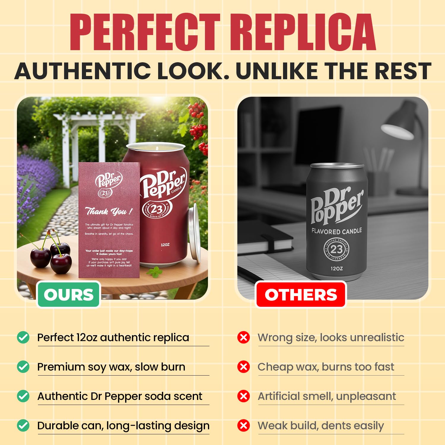 Perky Pulse Dr Pepper Candle with authentic fragrance evokes nostalgia