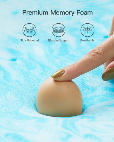 PERLECARE topper unrolled on a sofa bed for easy setup