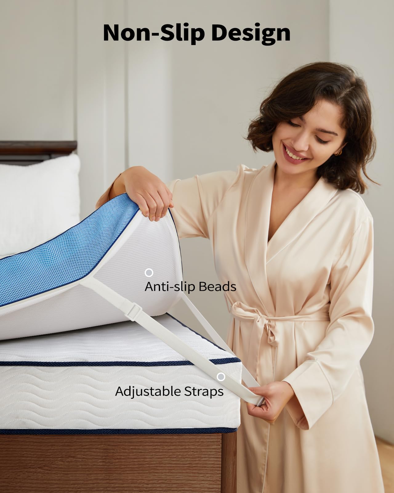 PERLECARE removable machine-washable cover for easy cleaning and freshness.