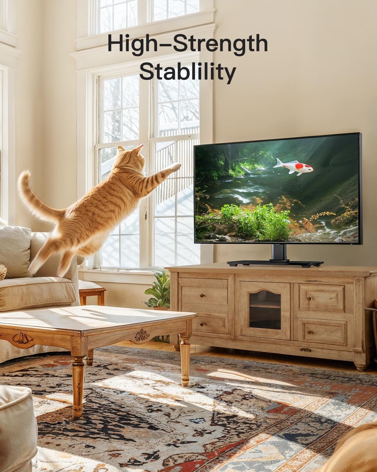 PERLESMITH durable black tempered-glass base adds style and stability.