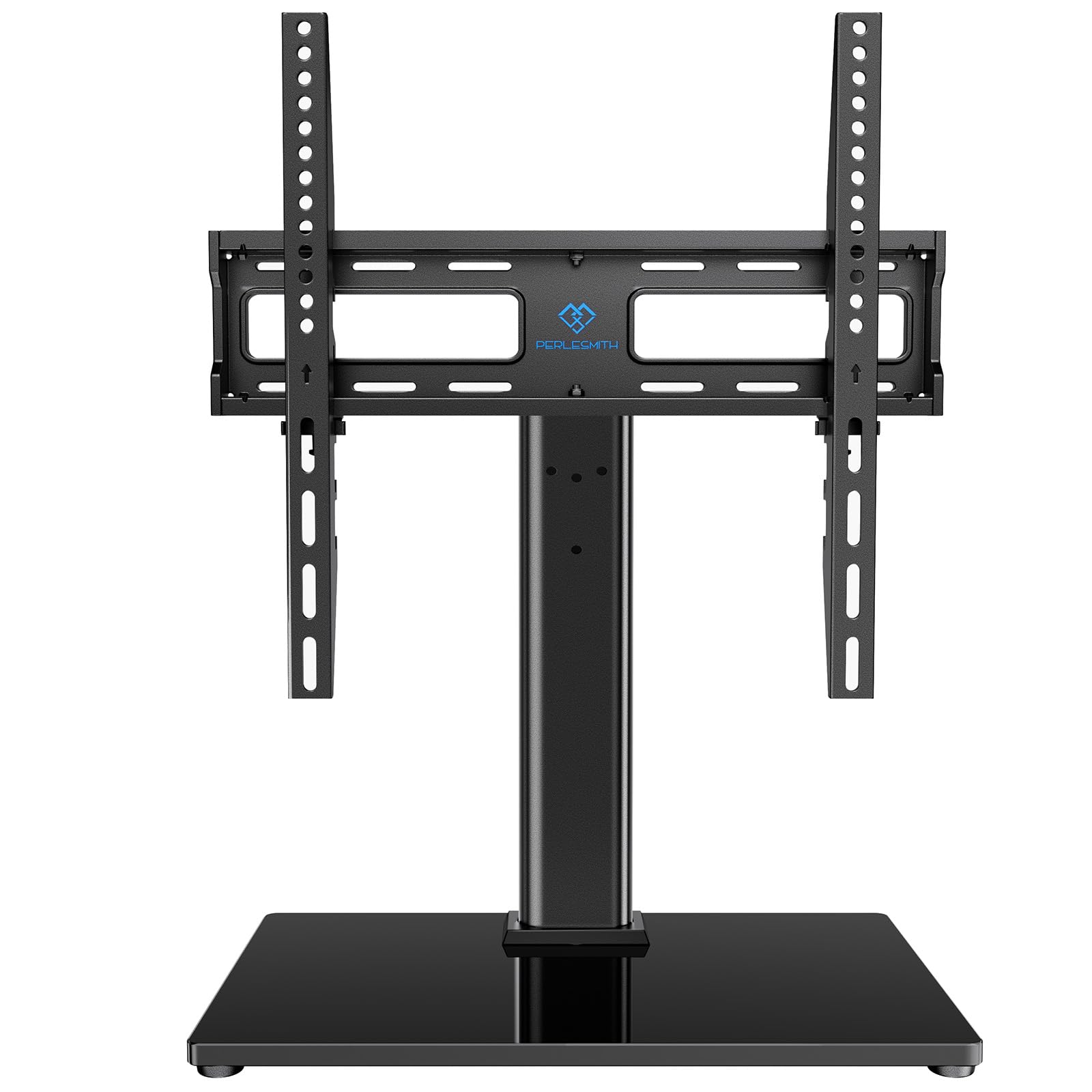 PERLESMITH PSTVS09 swivel stand with tempered glass base supports up to 88 lbs for 24-60 inch TVs.
