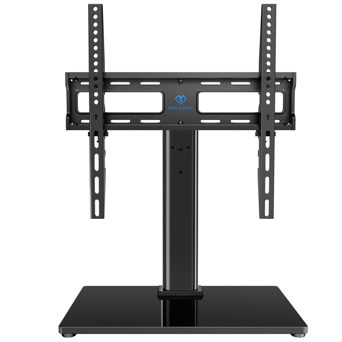 PERLESMITH PSTVS09 swivel stand with tempered glass base supports up to 88 lbs for 24-60 inch TVs.