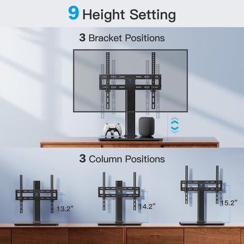PERLESMITH PSTVS09 universal VESA compatibility fits most 24-60 inch TVs.