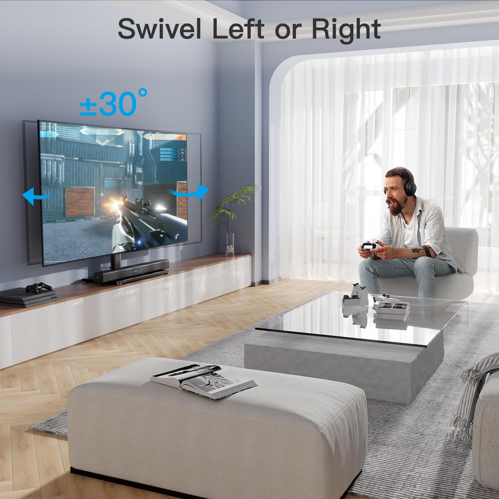 PERLESMITH PSTVS09 supports up to 88 pounds, ensuring stable TV placement.