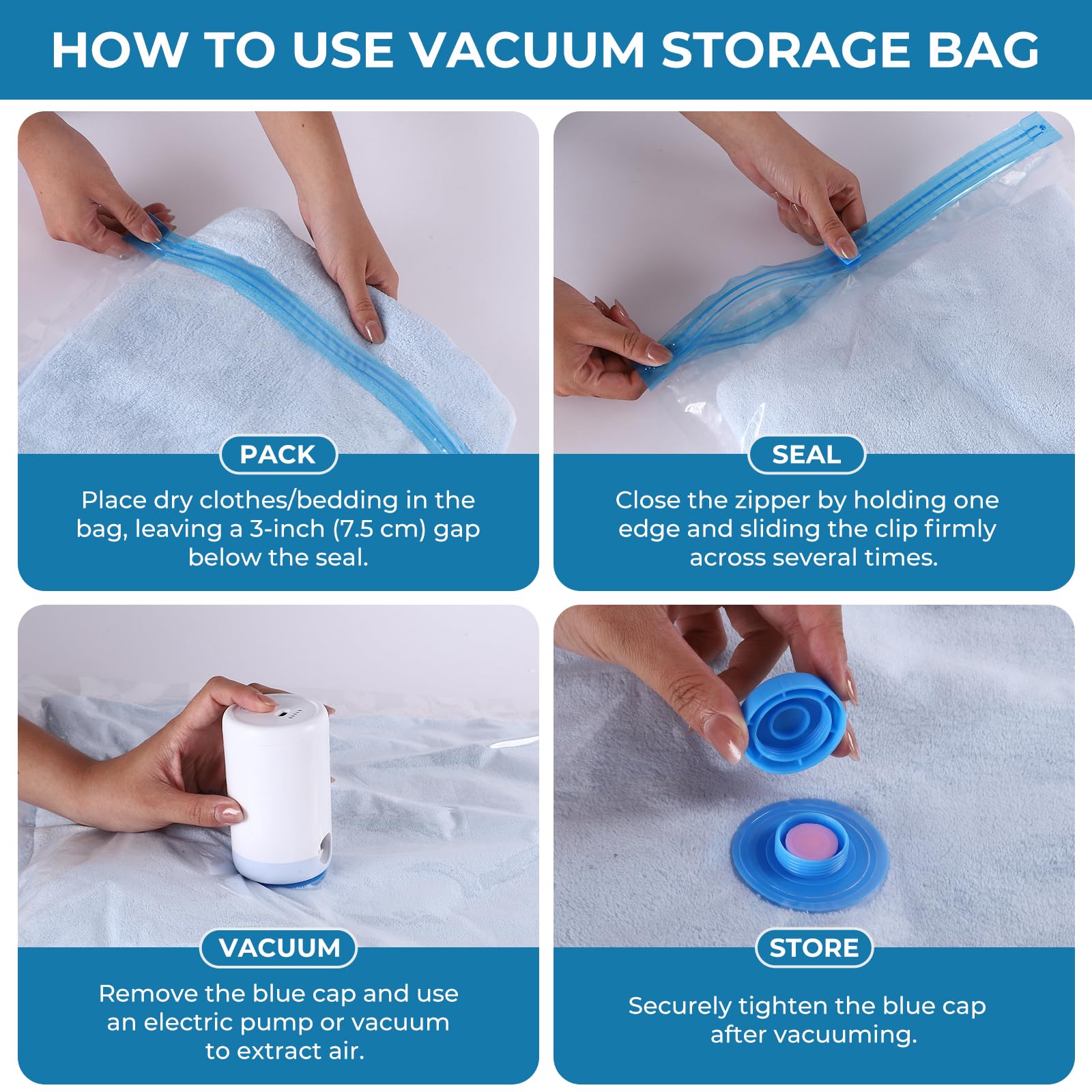 PERMAROMA durable airtight material keeps items dust-free and reusable.