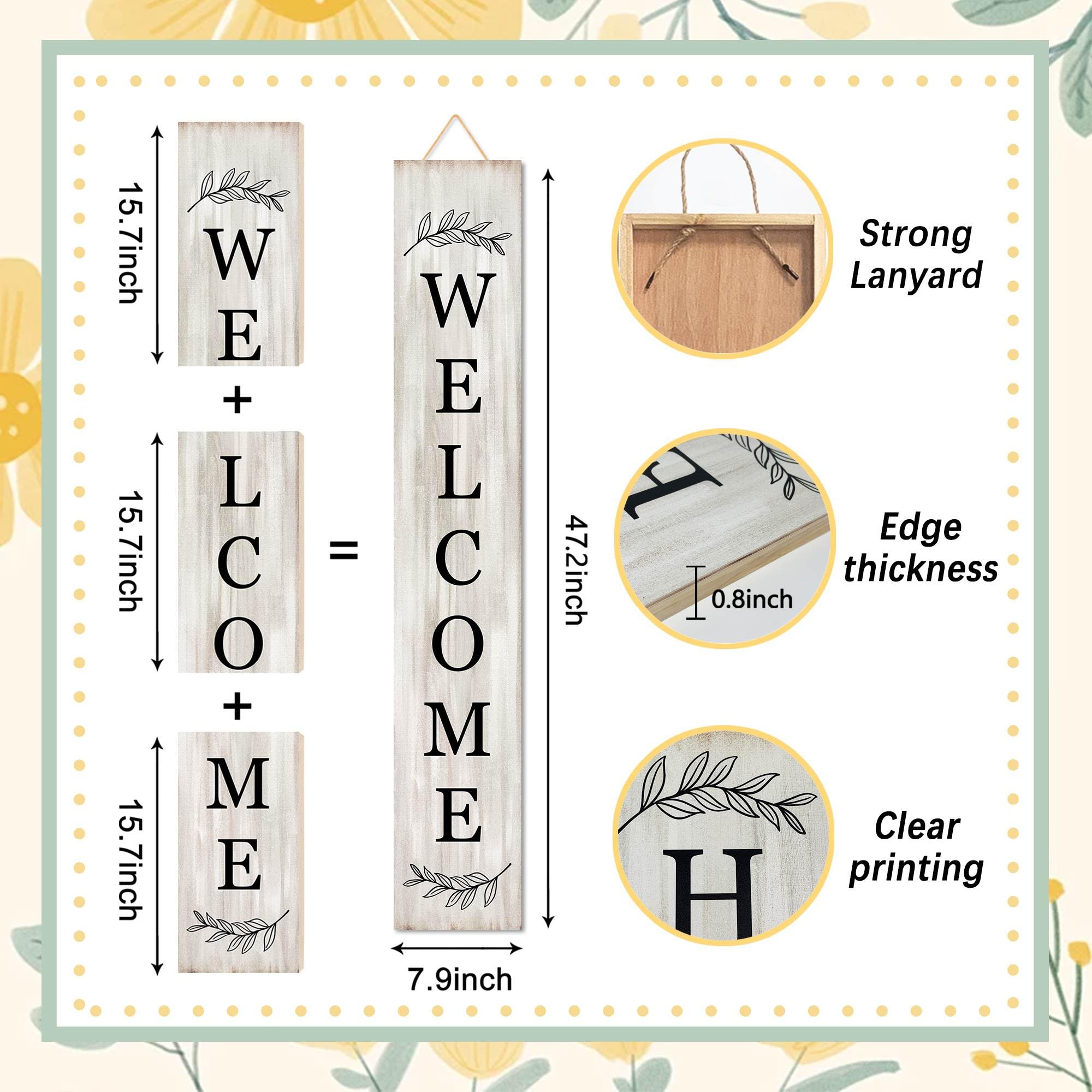PEROUU vertical wooden sign displayed as a versatile welcome display.