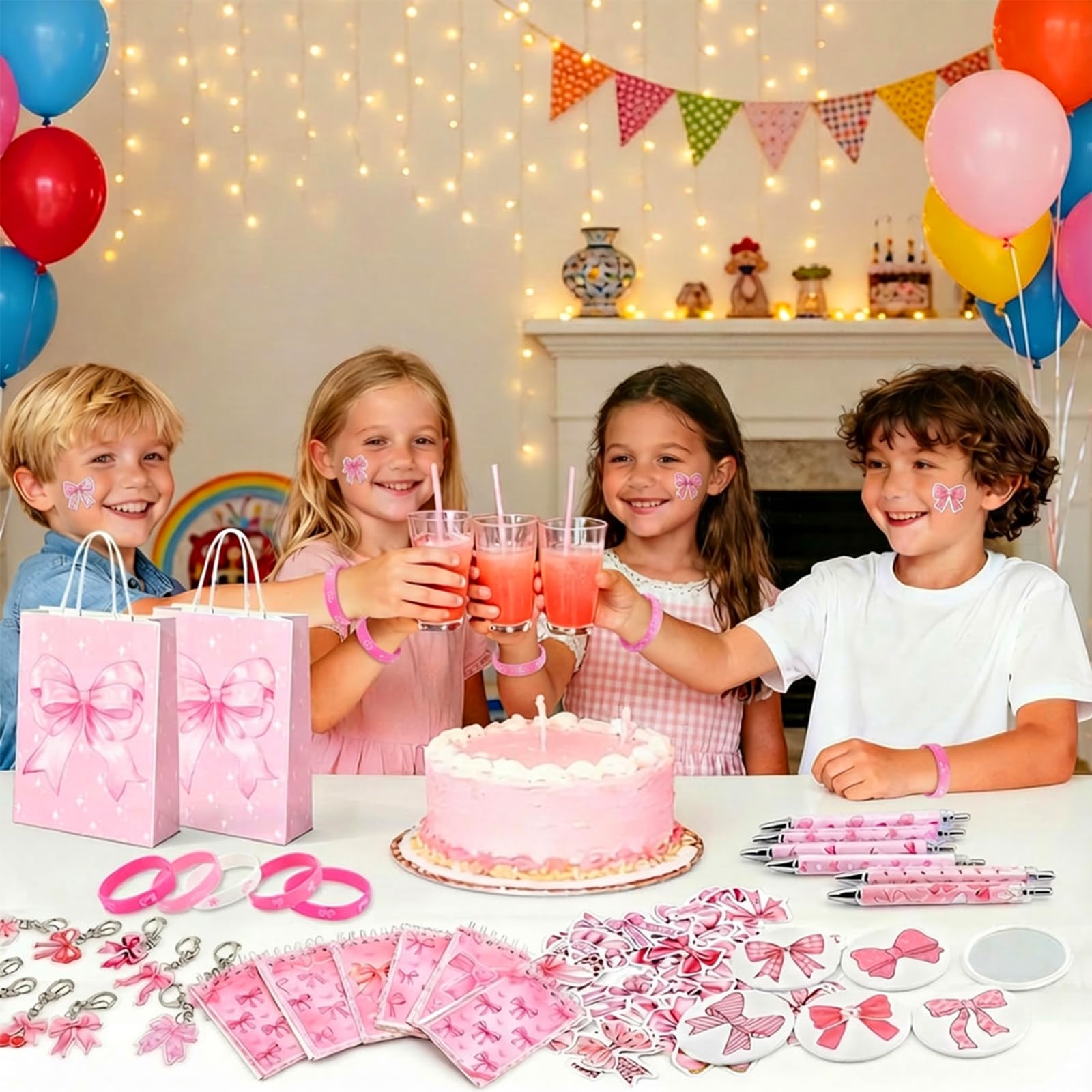Perpetily Pink Bow pen for quick note-taking at celebrations
