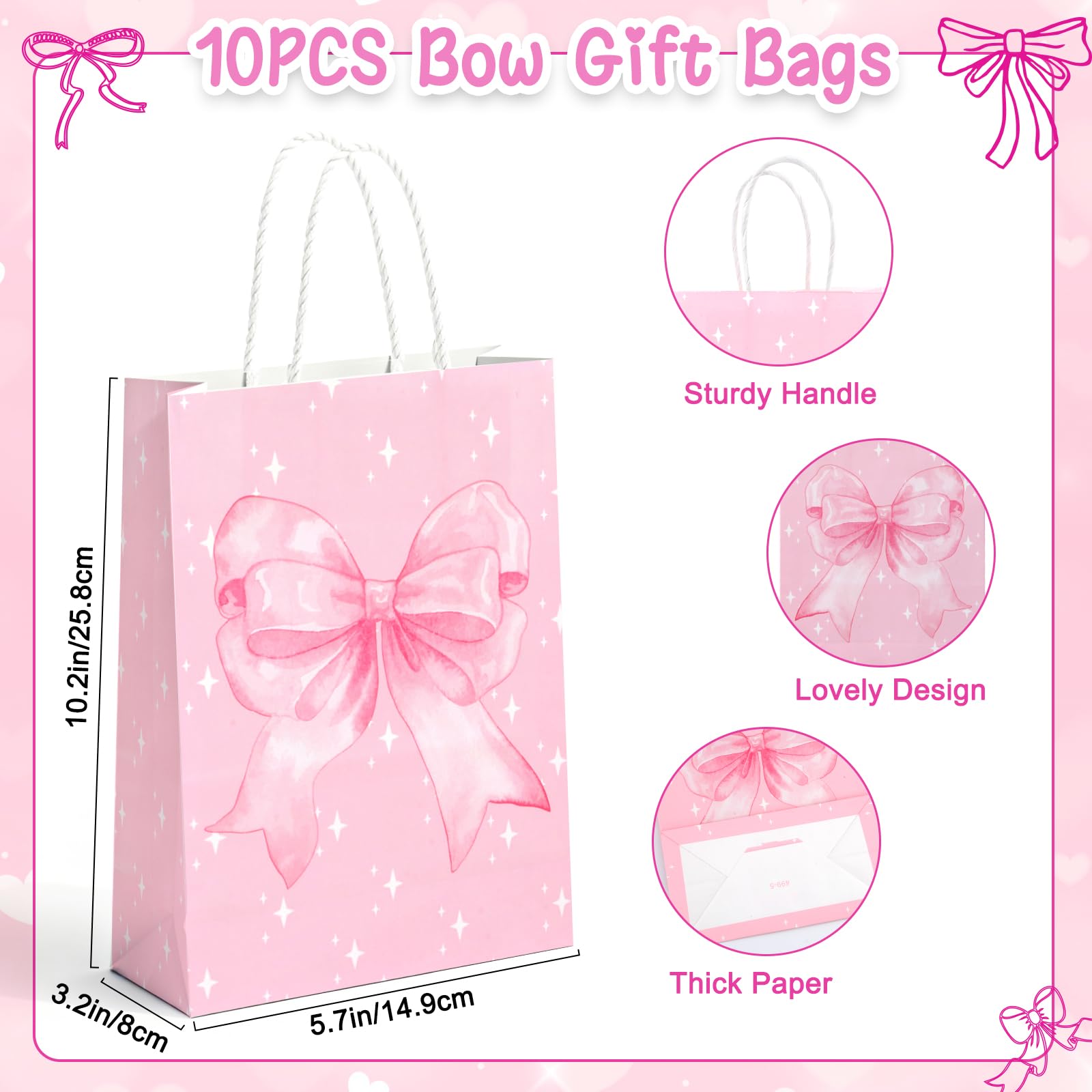 Perpetily Pink Bow silicone wristband adds festive flair