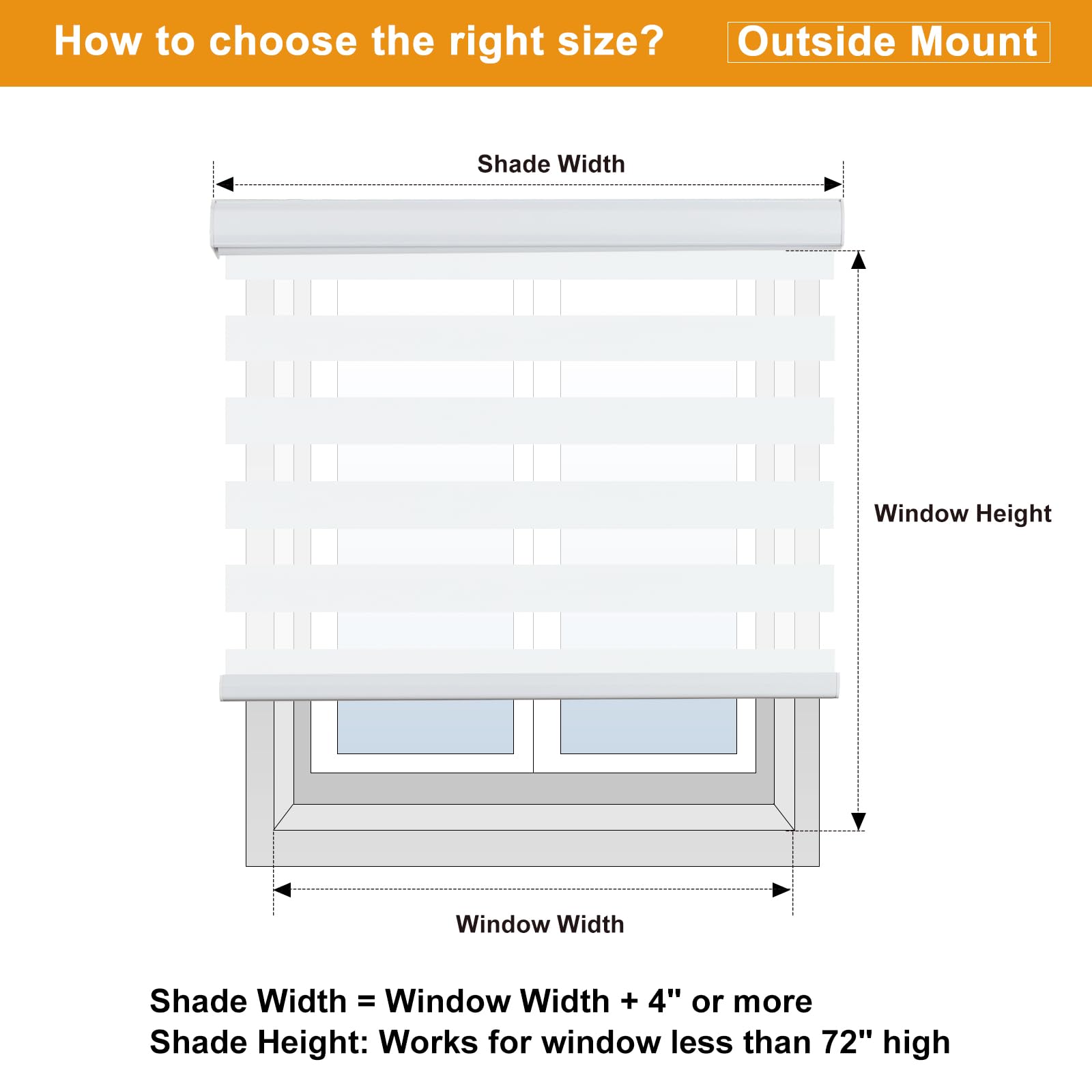 Persilux Zebra shade mounted on a door for day-night control.