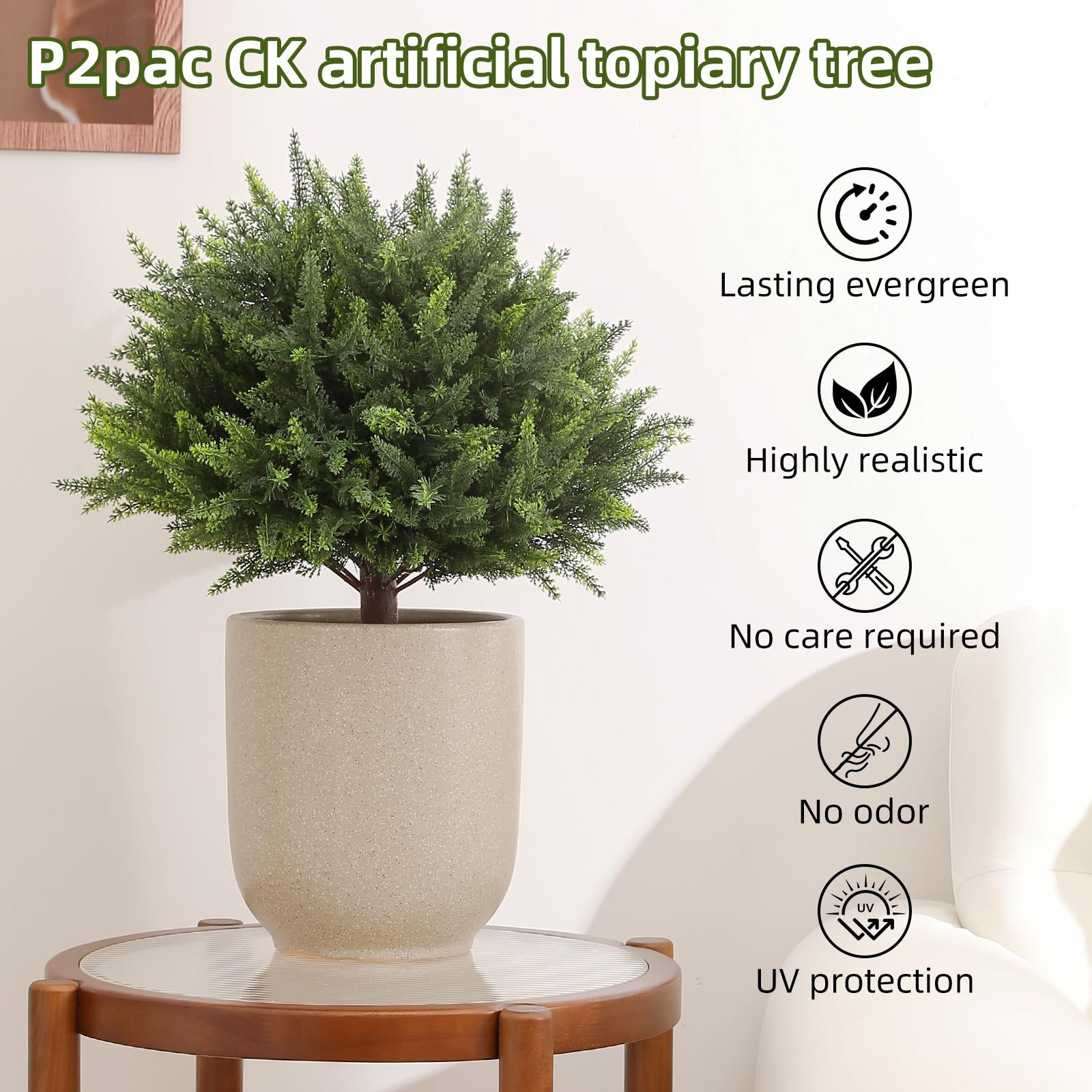 Pertivery UV-resistant PE material close-up highlighting weather-resistant greenery.