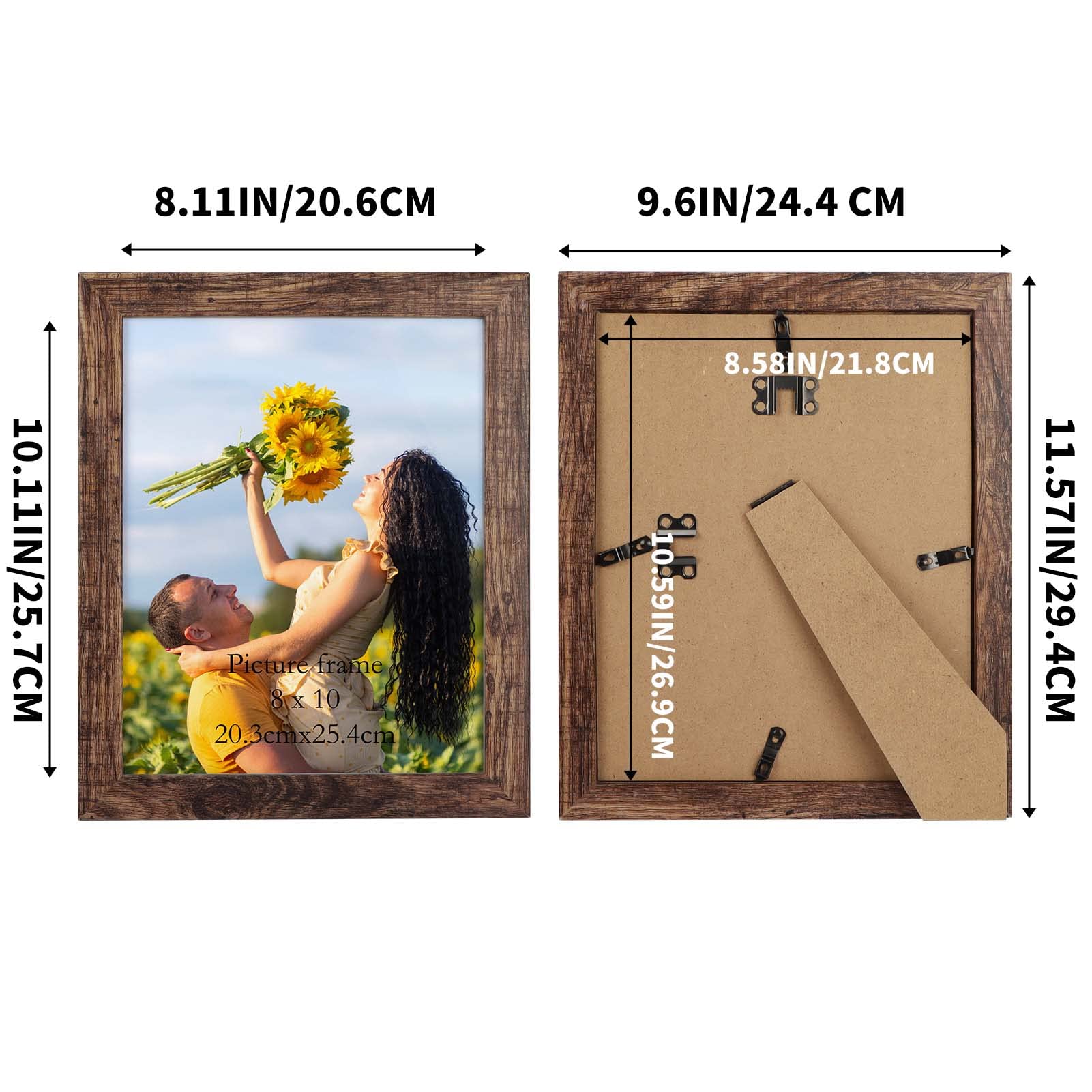 PETAFLOP 8x10 frames showcasing memories in warm rustic style