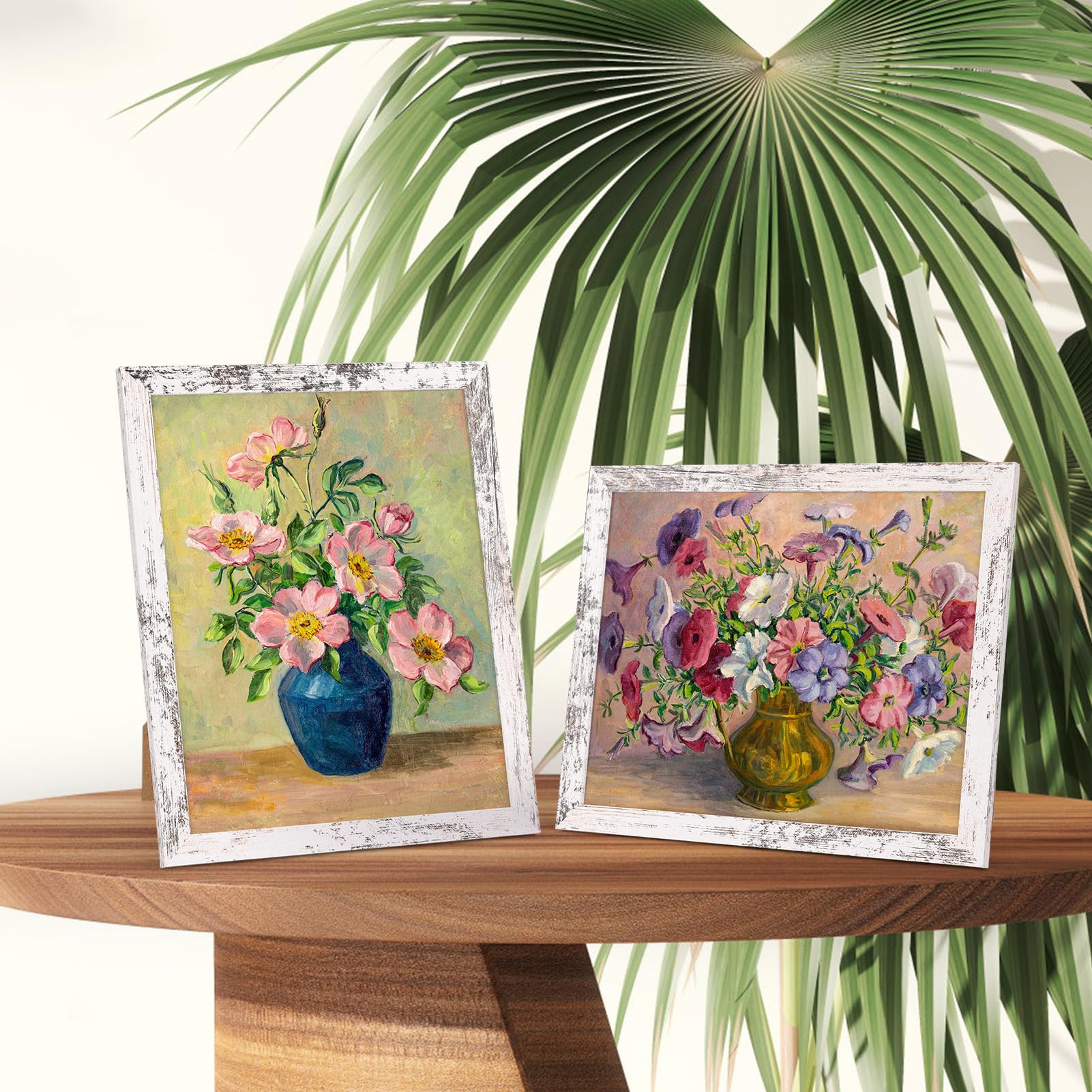 PETAFLOP distressed-white frame encasing a photo for a cozy vibe.