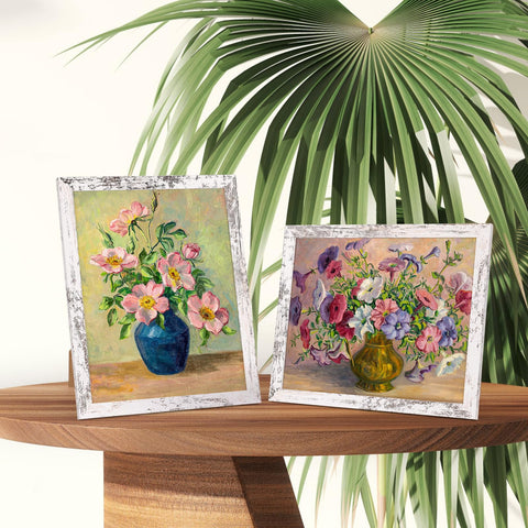PETAFLOP distressed-white frame encasing a photo for a cozy vibe.