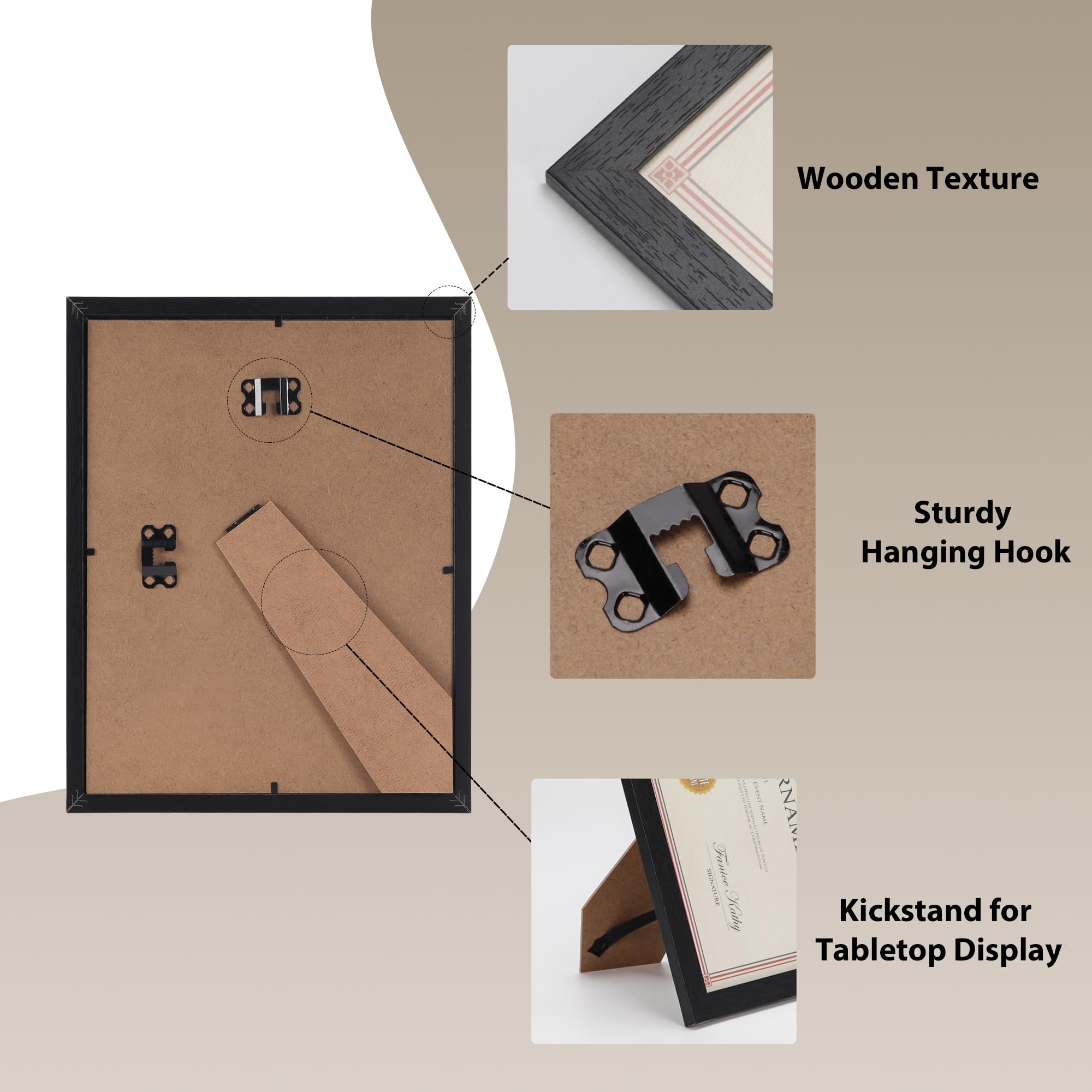 PETAFLOP easy use frames enabling simple certificate and photo displays