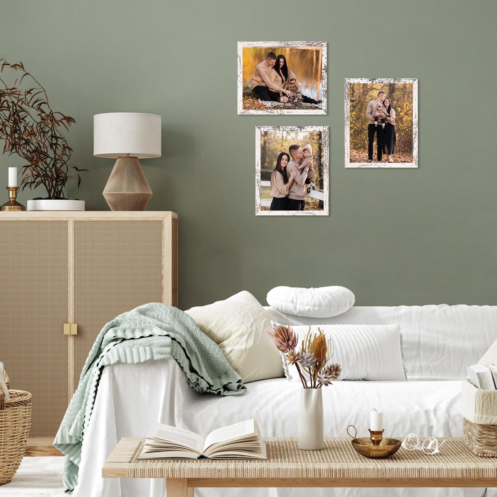 PETAFLOP 8x10 frames arranged on a gallery wall.
