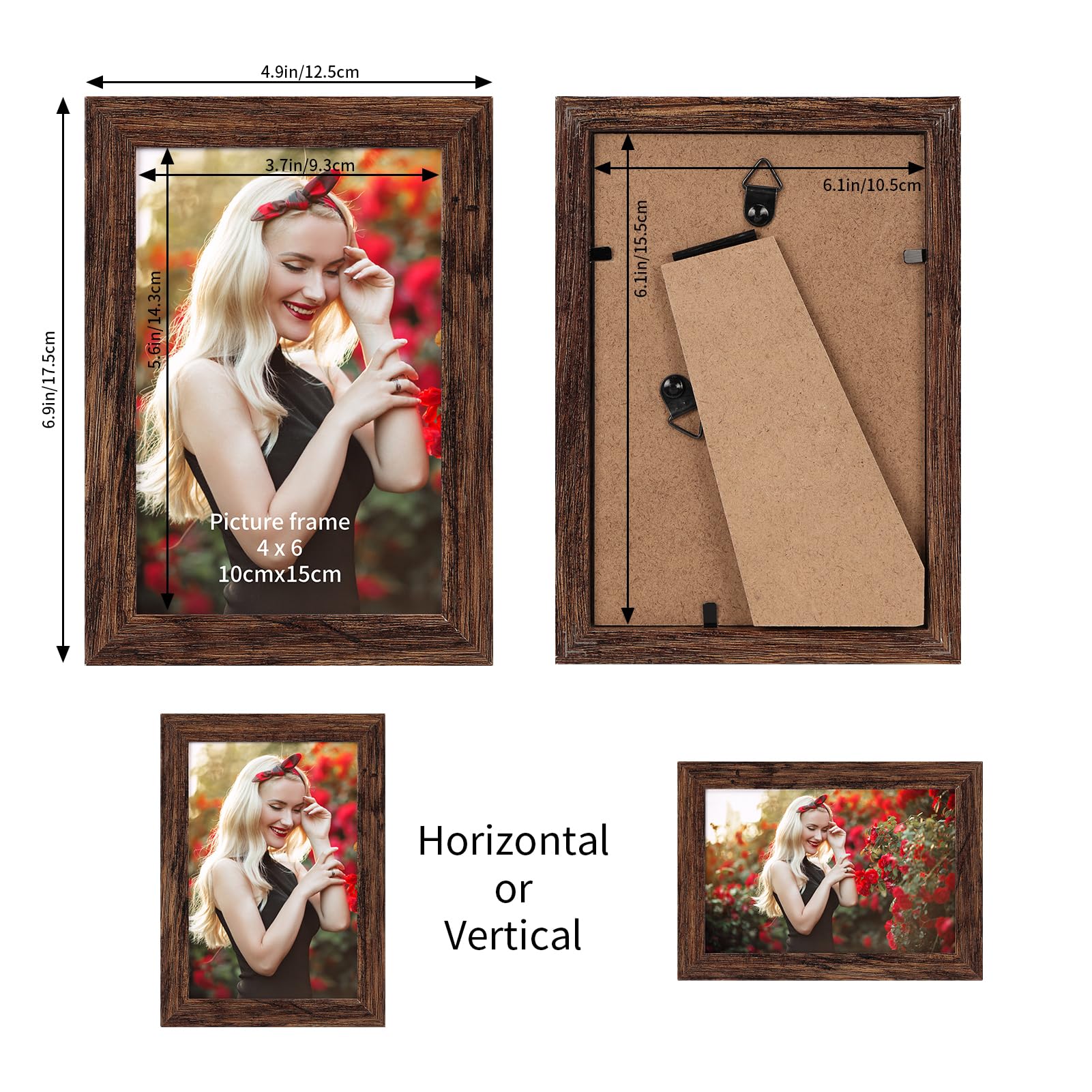 PETAFLOP rustic brown wall frames arranged for cohesive memories display