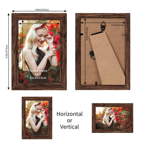 PETAFLOP rustic brown wall frames arranged for cohesive memories display