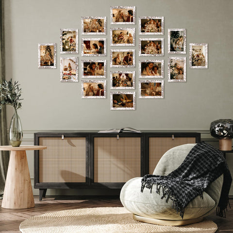 PETAFLOP rustic farmhouse frame detail emphasizes wood texture and vintage charm.