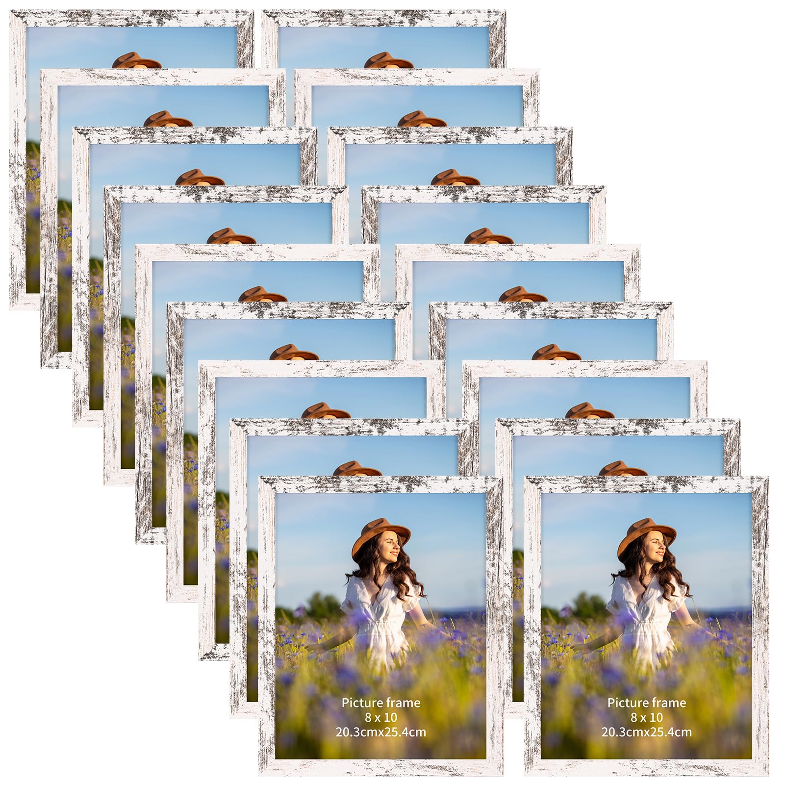 PETAFLOP wooden 8x10 wall-display frame adds rustic farmhouse charm.