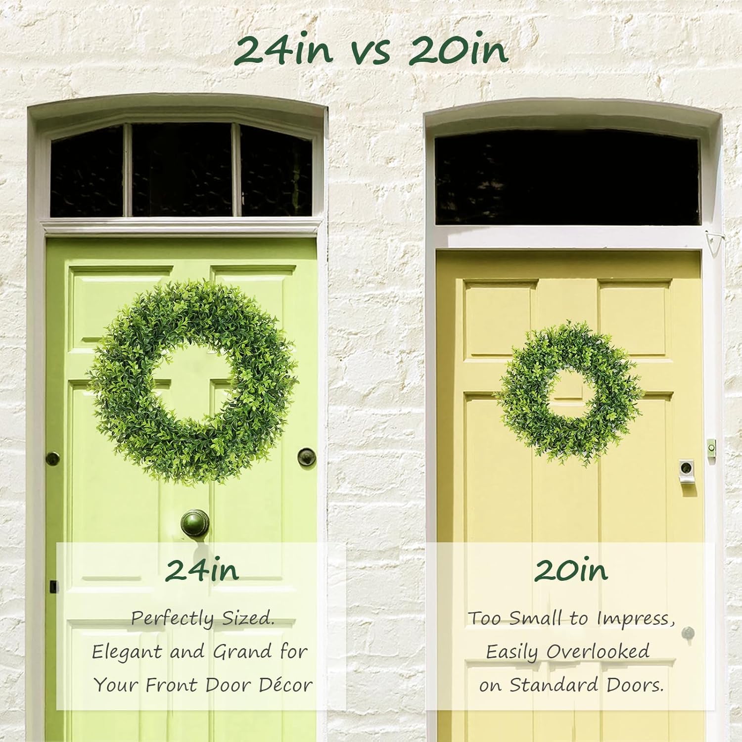 Petalyn boxwood wreath wall decor adds natural ambiance to any room.